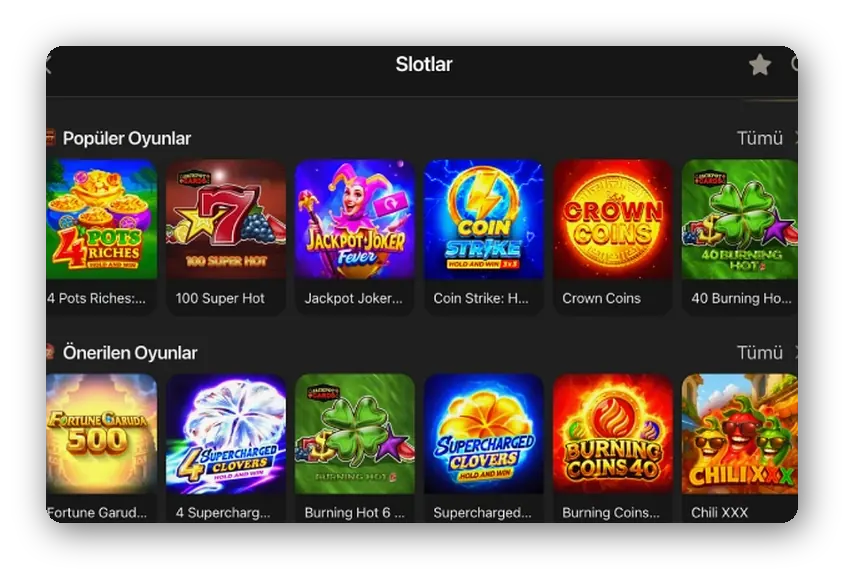 Hold and Win slot seçkisi Düzen: Hold and Win oyunlarını içeren popüler ve önerilen slot satırları