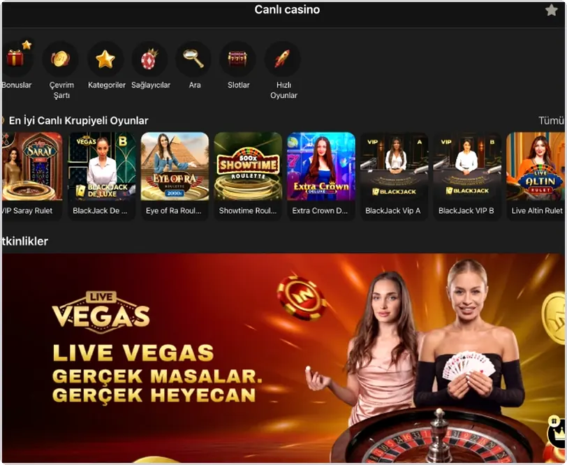Bannerlı en iyi canlı oyunlar Düzen: canlı casino lobisinde en iyi canlı oyunlar listesi ve promosyon bannerı